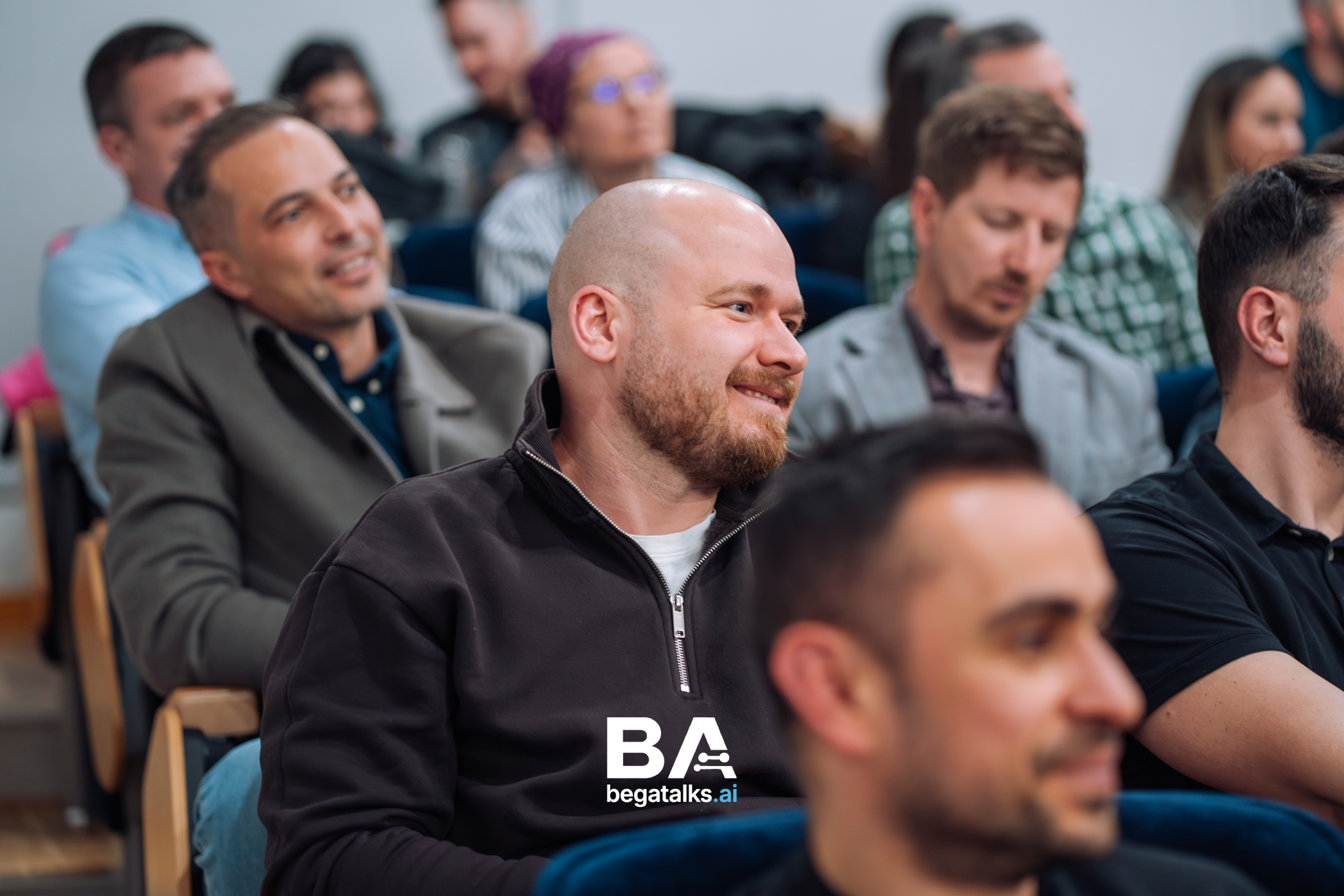 Audience during Andrei's talk