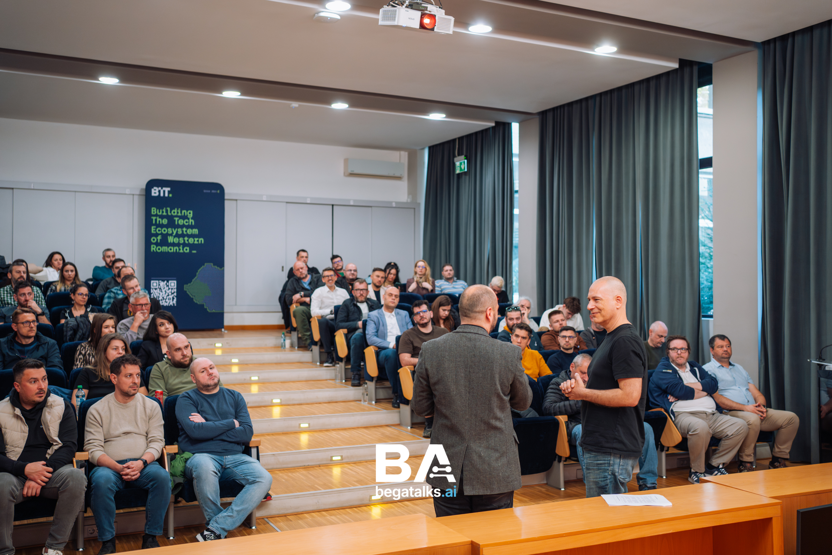 The full panel on stage